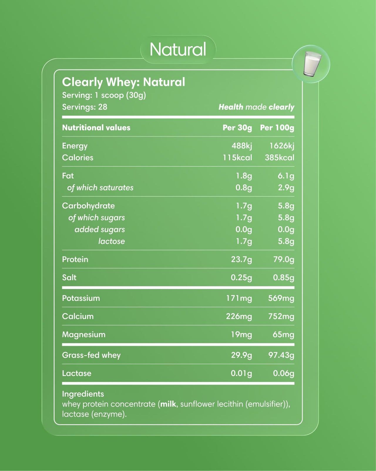  Clearly - Grass-fed Whey