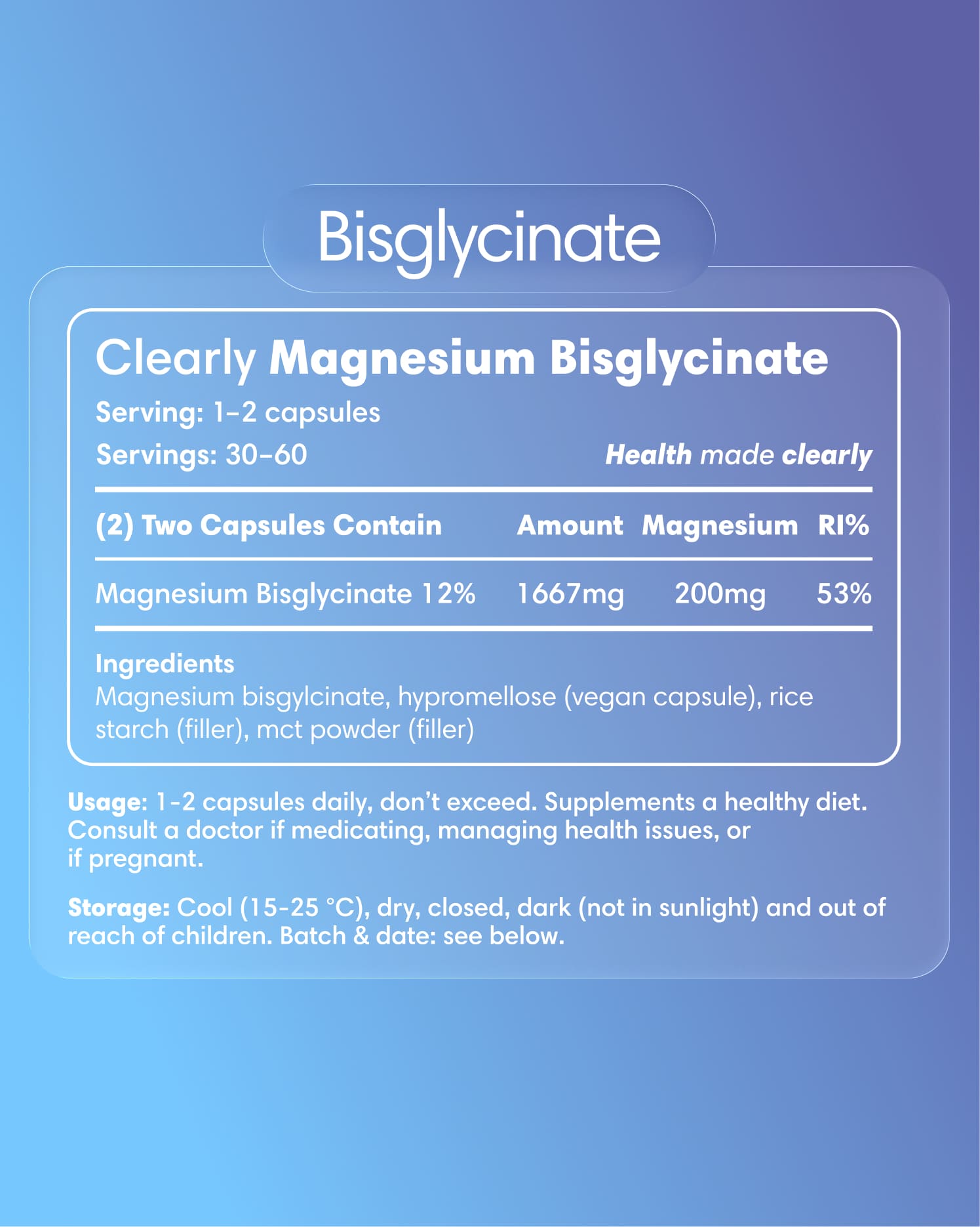  Clearly - Magnesium Bisglycinate
